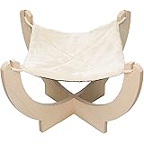 PAWMONA 13" Cat & Dog Hammock-Great for Small to Medium Home Pets-Made with Natural Birch Wood - Soft cat and Dog Bed Hammock