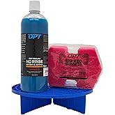 Optimum No Rinse Version 6 (32 Oz), Grit Guard Bucket Insert (Blue), and Big Red Sponge 2.0 (BRS) Car Cleaning Kit, ONR Rinseless Car Wash, Dirt Lock, and Professional Wash Sponge for Auto Detailing