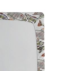 Ambesonne Fishes Fitted Sheet, Watercolor Common