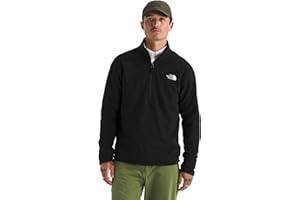 THE NORTH FACE Men's Textured Cap Rock 1/4 Zip Pullover | Quarter Zip Fleece Jacket with Set In Sleeves & Fold Over Collar