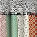 Lush Decor Boho Patch Shower Curtain - Fabric Bohemian Colorful Print Vertical Stripe Design with Tassels, 72