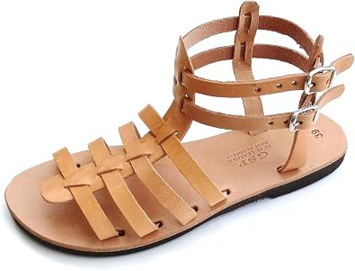 Amazon.com: Para mujer hecho a mano Real sandalias de piel – K6, Beige:  Shoes