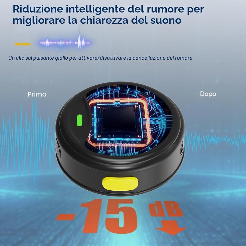 Microfono Lavalier per iPhone15/16 e Android, mini microfono a spina USB-C, senza fili, batteria 40 ore per registrazioni video, interviste, podcast, YouTube, Vlog