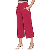 BUBBLELIME Women's Bootleg Yoga Capris Pants High Waist Workout Lounge Flare Crop Pants with Pockets