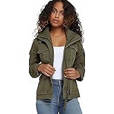 SheKiss Womens Camouflage Shacket Jacket Coats Fashion Fall Long Sleeve Zipper Canvas Camo Jackets with Pockets