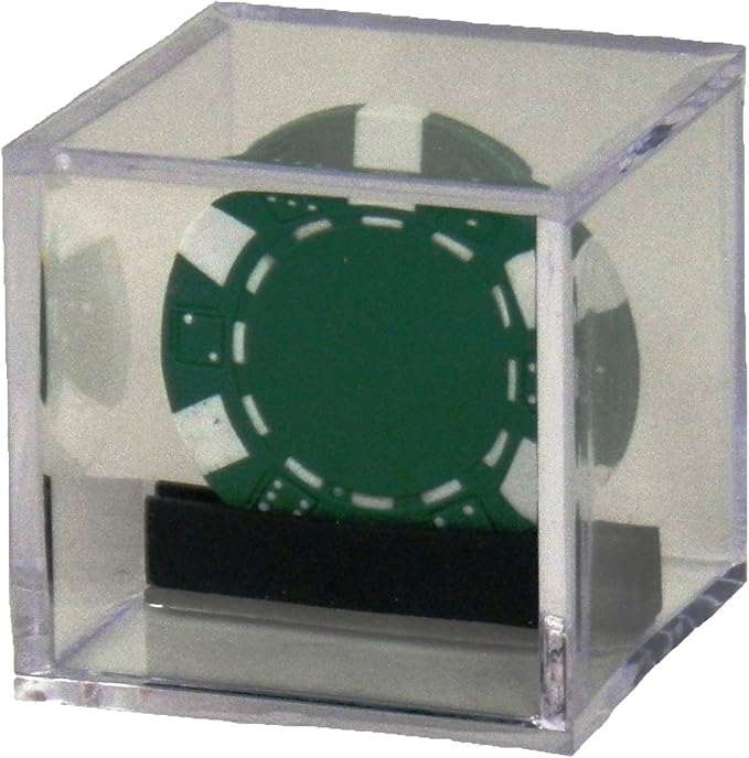 Clear Display Box Case with Casino Chip or Poker Chip Holder for any