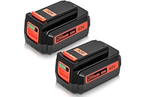 OHYES BAT 2Pack 40 Volt MAX 3.6Ah Lithium ion Replacement Battery Compatible with Black and Decker 40V Battery LBX2040 LBXR36 LBXR2036 LST540 LCS1240 LBX1540 LST136W 40V Cordless Power Tools Battery (Orange)