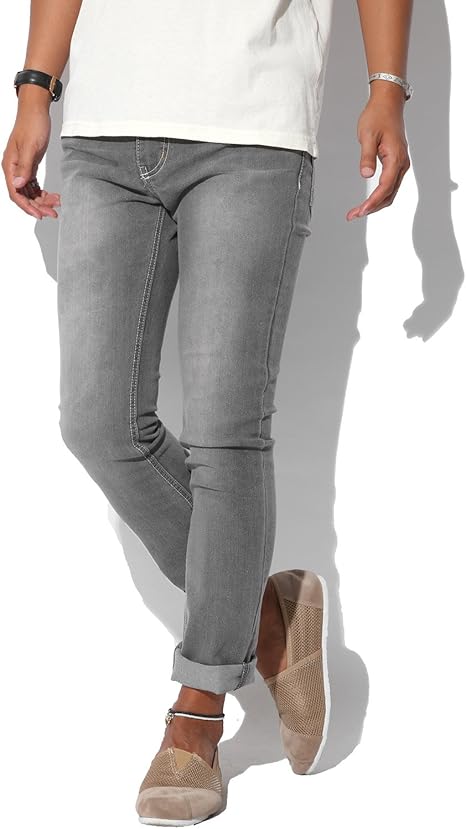 Amazon 7ozストレッチスキニーデニムパンツ デニムパンツ スキニー メンズ ストレッチ 夏 グレーxl Ll ジーンズ 通販