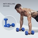 PROIRON Dumbbell Set Neoprene 1kg-10kg 4kg 2x4kg Blue view 4