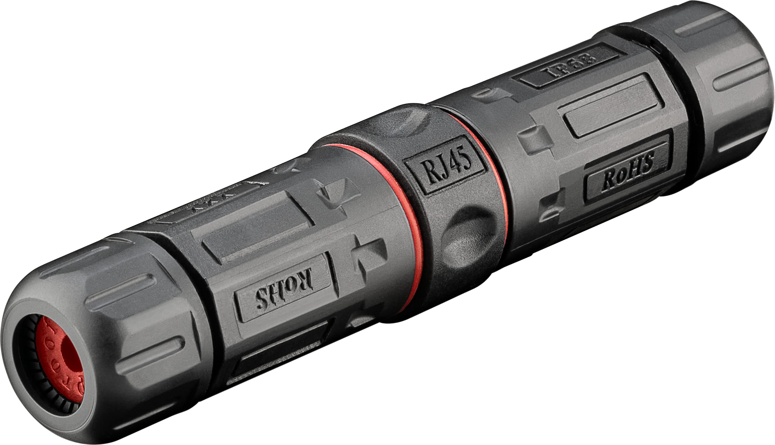 goobay 79566 Outdoor (IP68) LAN Network Cable Connector, CAT 6 STP Shielded, Dustproof and Waterproof, LSA Mounting, Tool-Free, 250 MHz Bandwidth