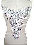 Zbroh 30X28cm handmade crystal patches trim Silver rhinestones applique Manual Made Stones Sew On Bridal Beaded Trim Wedding Trims