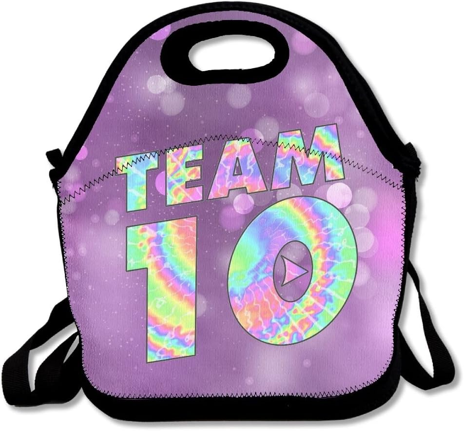 Team10 Tie Dye Jake Paul Lunch Bag Tote Lunchbox With Handle Strap