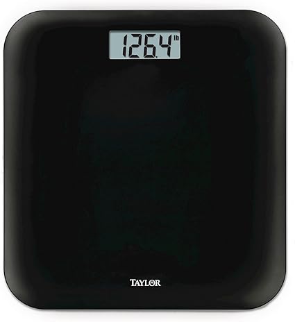Taylor Digital Bathroom Scale With Rubberized Platform In Black Bed Bath Beyond