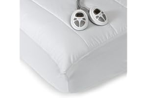 Sunbeam Imperial King Heated Mattress Pad, 140-Thread-Count Poly/Cotton, White