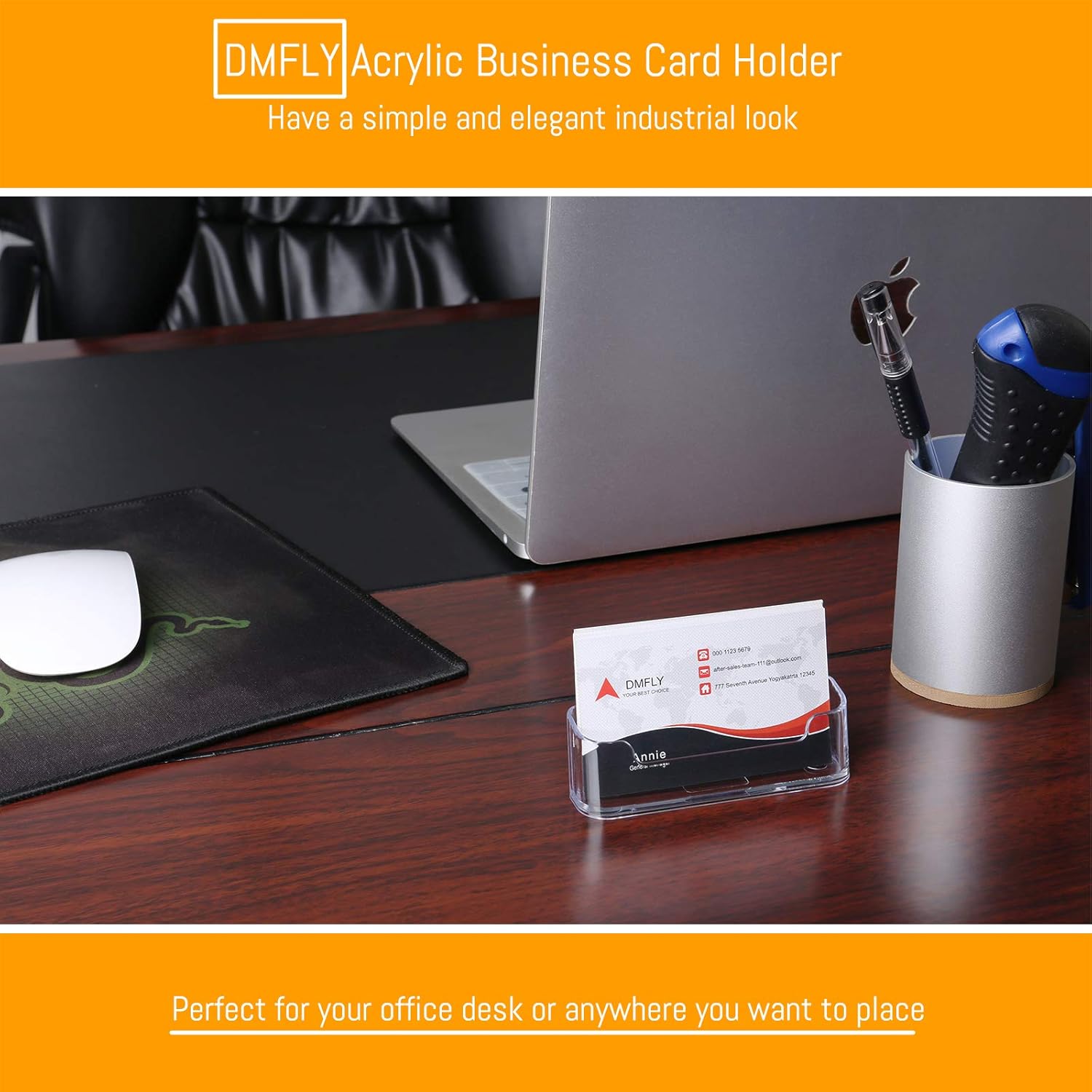 DMFLY Business Card Holder for Desk - Image 3