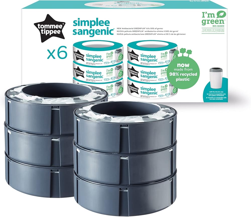 Tommee Tippee Simplee Sangenic Refill Cassettes Pack of 6