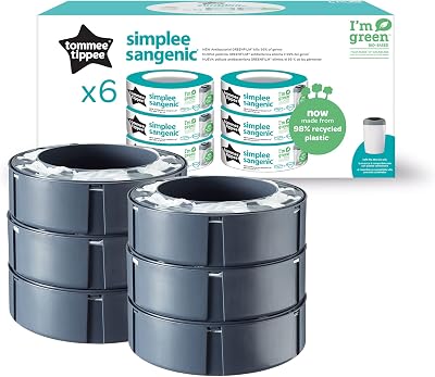 Tommee Tippee Simplee Sangenic Refill Cassettes Pack of 6