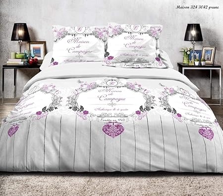 Home Deco - Juego de sábanas para cama doble/king size (4 piezas, 140 x 190 cm/