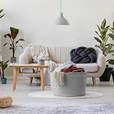 Maliton Grey Storage Basket 50x35 cm 68L Foldable Laundry Toy Organizer view 4