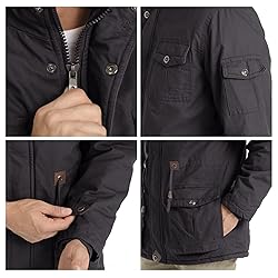 CHEXPEL Men's Thick Winter Jackets with Hood Fleece