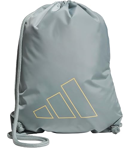adidas Alliance Sackpack – Drawstring Backpack for Sports, Small Gym Bag, Twill Onix Grey/Black/3, OSFA