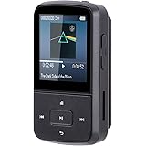 AGPtEK G05S 8GB Clip Bluetooth MP3 Player, Lossless Sound,Supports up to 64GB, Black