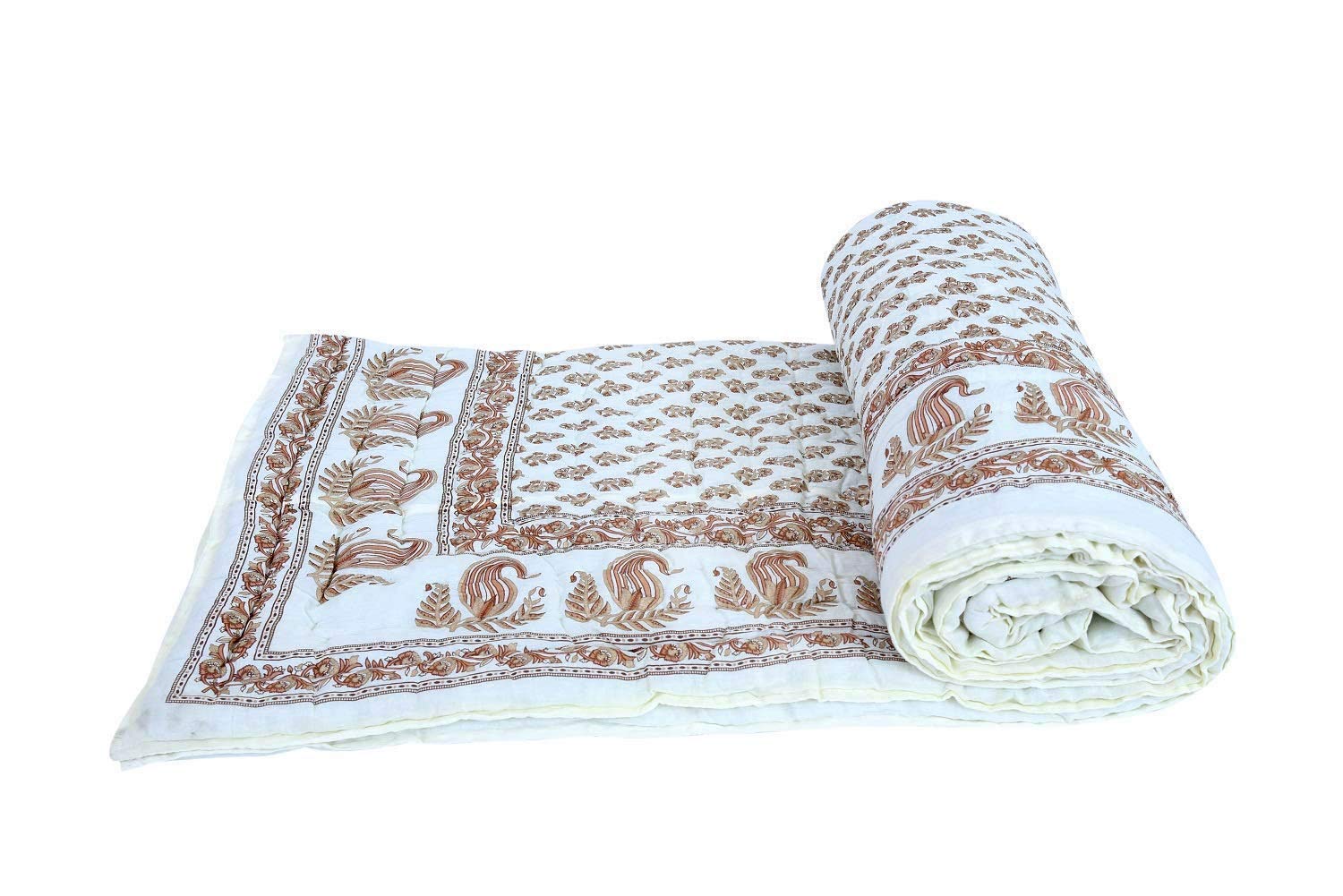 Buy HOPEE Shop 210 TC Jaipuri Floral Print Cotton Single Bed Razai
