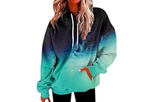 SHAOBGE Womens Plus Size Hoodies Tops Casual Long Sleeve Drawstring Loose Hooded Pullover Sweatshirt with Pocket