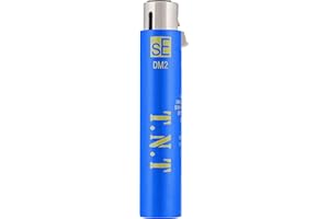 sE Electronics DM2 TNT Ultra-Slim Inline Microphone Preamp for Ribbon & Dynamic Microphones - Mic Preamp with 2 Gain Settings (+15dB or +30dB) & 8 Load Settings (50 Ohm-10 M Ohm) (Blue)