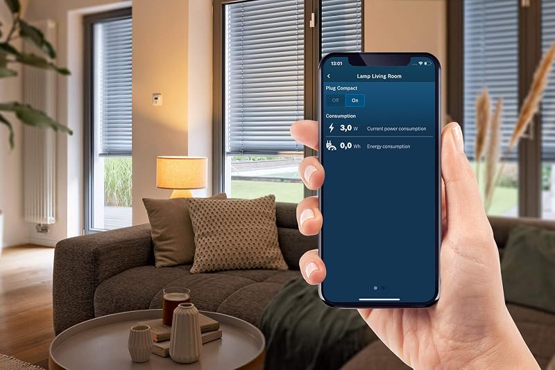 Smart Home - Prise Wi-Fi avec fonction Application (design compact, extension du signal radio, compatible avec Alexa, Google Assistant et Apple HomeKit), Version pour la France