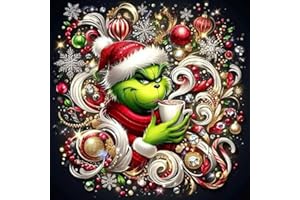 MjhRcll Christmas Paint by Numbers for Adults,Winter Paint by Numbers Kits for Beginner,DIY Paint by Number for Home Wall Decor 16X16 Inch（Without Frame）