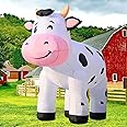 6.5FT Cow Inflatables Christmas Spring, Farm Ranch Blow up Animals Cute Dairy Cattle, Decorations Outdoor Yard Built-in LED Lights Big Large Highland Highlander Decor Party Lawn Holiday Outside