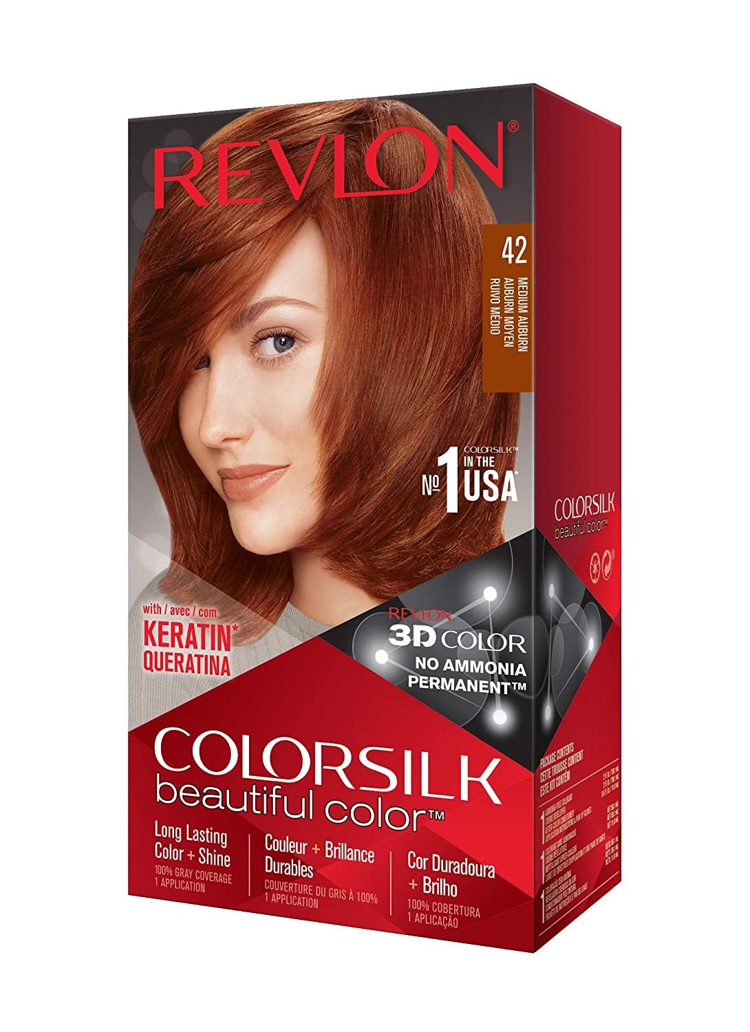 REVLON TINTE COLORSILK 42 MED AUBURN