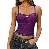Avidlove Lace Camisole Tops Women Crop Top Ruched Tank Going Out Sexy Spaghetti Strap Cami Bralette