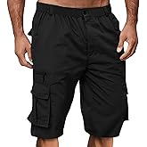 Drantren Cargo Shorts for Men Summer Beach Waterproof Stretch Quick-Dry Outdoor Shorts with Multi Pockets Mens Shorts