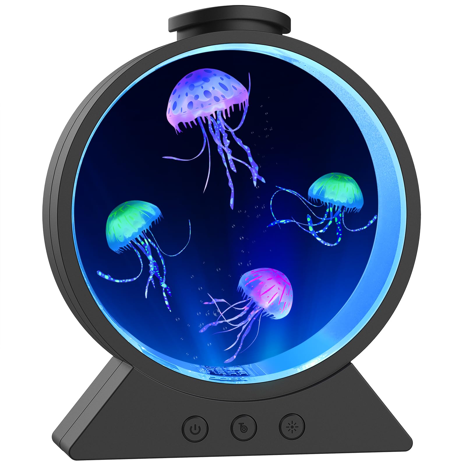 Photo 1 of (MISSING JELLYFISH) Eyesound Jellyfish Lamp, 7-Color Changing Jellyfish Aquarium Light for Relax, Mood Lamp for Home, Office & Bedroom Decor, Gifts for Kids Teens Girls Boys Adults (Black)