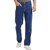 COEVLAS Club Men's Straight Leg 5-Pocket Regular Fit Workwear Flex Jean