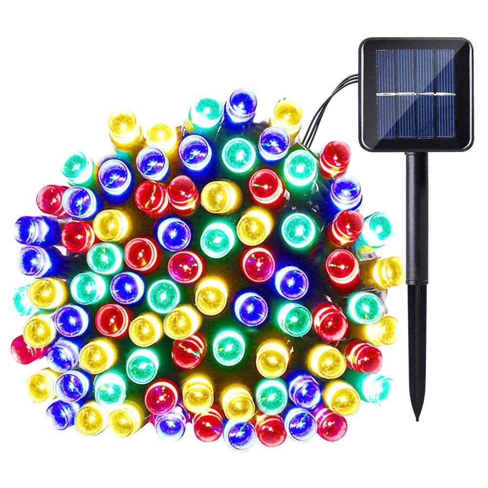 Qedertek Solar Christmas Lights 39ft 100 LED Solar Fairy Lights with 8