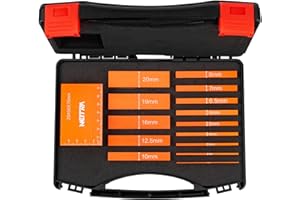 Neitra Metric Setup Blocks Woodworking - 15 PCS Aluminum Height Gauge Blocks Set - Woodworking Measuring Tools Precision Setup Bars for Router Table Saw, Orange