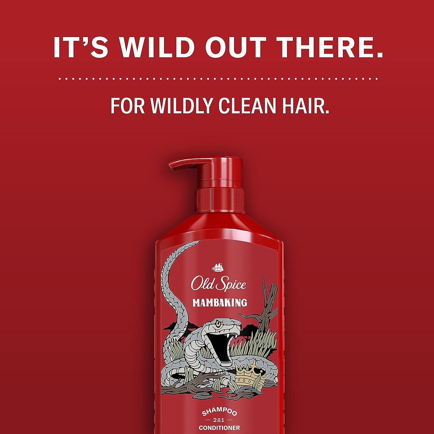 Old Spice MambaKing 2-in-1 Shampoo and Conditioner Set for Men, Healthier, Fuller, More Moisturized Looking Hair, 21.9 Fl Oz Each, Twin Pack
