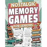 Nostalgic Memory Games for Seniors: 123 Large Print Cognitive Puzzles | Retro Activity Book to Spark Joy, Conversation, and Brain Health (Gifts for Elderly Men & Women)
