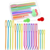 Bupete 25 PCS Yarn Needles, Tapestry Needle Darning Needles for Yarn | Crochet Needle Plastic Needles for Yarn, Weaving Needles, Large Eye Blunt Knitting Needles for Sewing, Knitting, Crochet