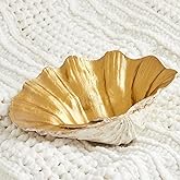 Ottalent Artificial Clam Decorative Bowl, Resin Clam Shell for Home Décor, Mediterranean Seashell Decoration for Children's Room, Candy and Fruit Decorative Bowl. (Large)