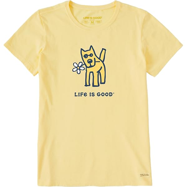 T-shirt Donna Life Is Good 'Peace Love Gatti' Manica Corta, Blu, Taglia 2XL, Nuova Con Etichetta