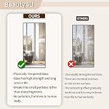 Beauty4U Full Length Mirror 140x40cm Black Aluminum Frame Free Standing view 4