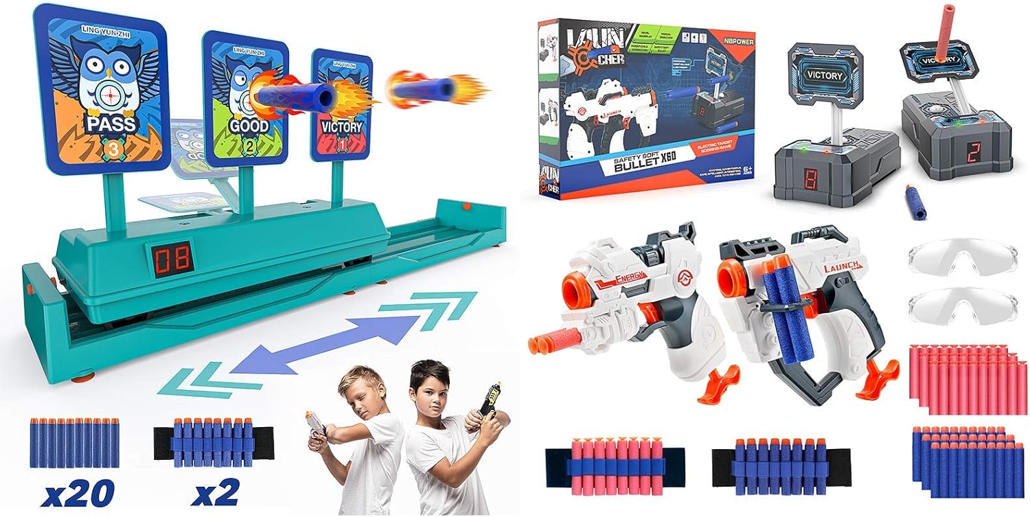 NBPOWER Big Shooting Gifts for Kids—1 Big Moving Target，2