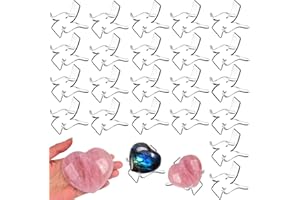 LRANFOW Crystal Stand Rock Display Stand 24 PCS Small Dispaly Stands Crystal Stands for Display Minerals Rocks Crystals Agates Fossils Corals or Other Small Items in Home, Shop, Museum, Office ( Large )