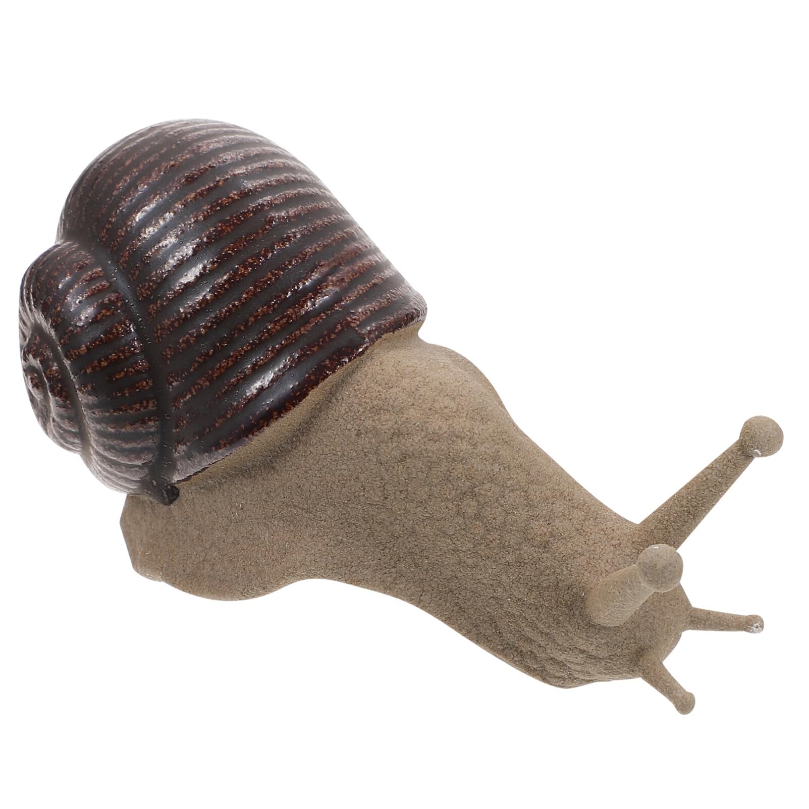YARNOW Ornaments Mini Decor Frog Outdoor Decor Frog Accessories Snail Ornament Snail Figurines Outdoor Animal Statues Ceramics Beige Decorative Model Snail Ornaments Animal Figurine Car