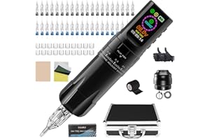 Narkysus Professional Machine Kit with 4.2MM Strokes Including Practice Skin and Other Accessories for Beginners or Artists