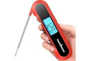 ThermoMaven Professional 0.5 Sec Instant Read Meat Thermometer Digital, NIST Certified ±0.5℉ Accuracy, Auto Rotate Large LCD 